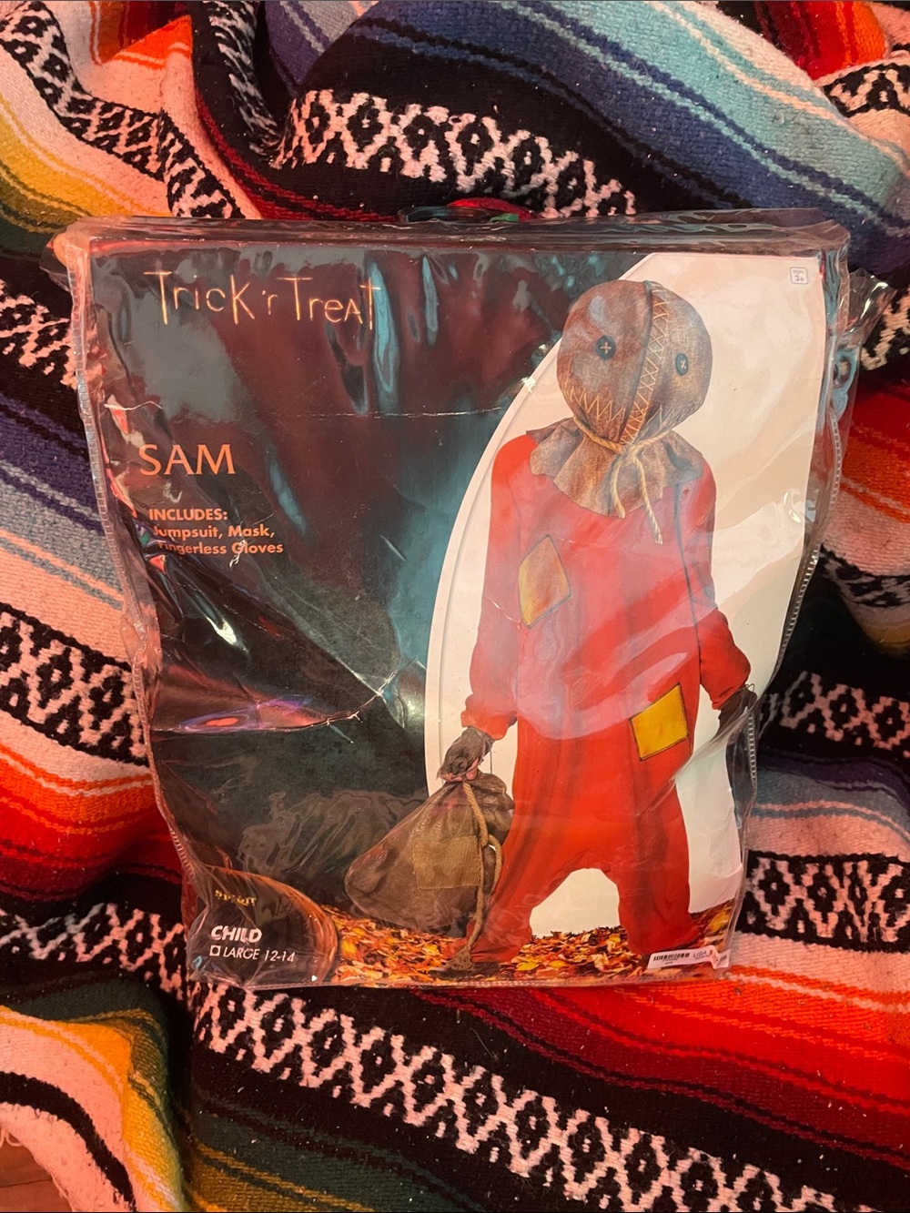 Spirit Trick 'r Treat Sam Costume - Red with Brown Mask